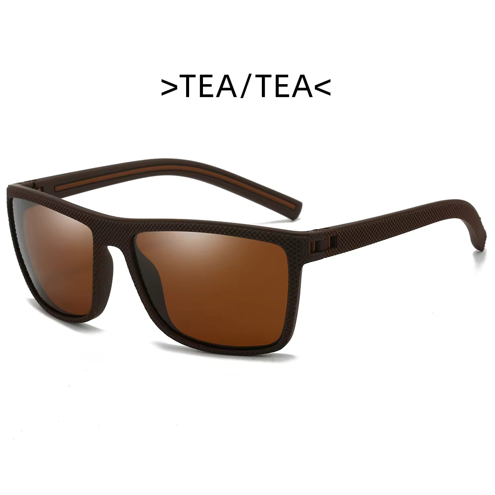 Okaelin T218 Polarized Sport Sunglasses for Men - UV400 Protection Large Square Frame Driving & Fishing Eyewear