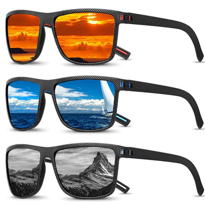 Okaelin T218 Polarized Sport Sunglasses for Men - UV400 Protection Large Square Frame Driving & Fishing Eyewear