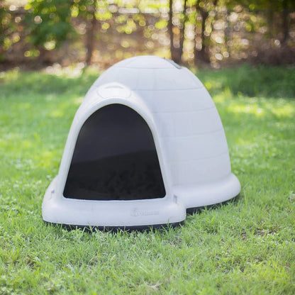 Petmate Indigo Dog House (Igloo Dog House, Made in USA with 90% Recycled Materials, All Weather Protection Pet Shelter) for XL Dogs 90 to 125 pounds, Made in USA