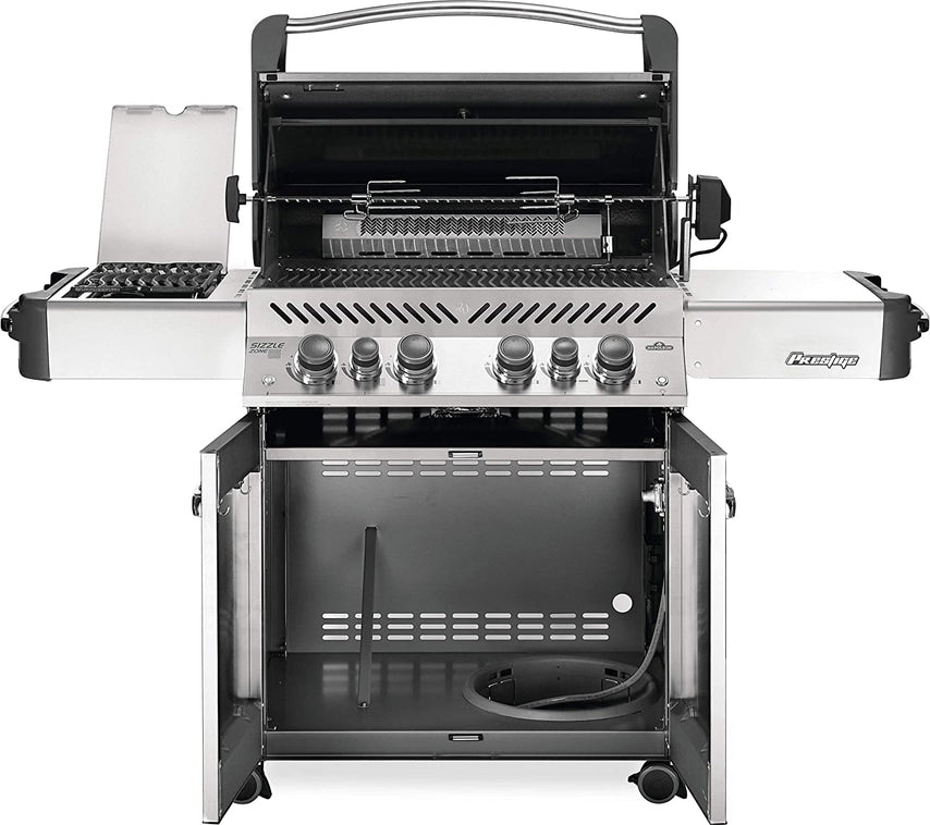 Napoleon P500RSIBPSS-3 Prestige 500 RSIB Propane Gas Grill, sq. in + Infrared Side and Rear Burner, Stainless Steel