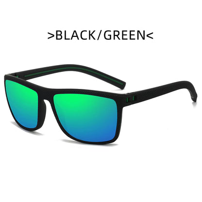 Okaelin T218 Polarized Sport Sunglasses for Men - UV400 Protection Large Square Frame Driving & Fishing Eyewear