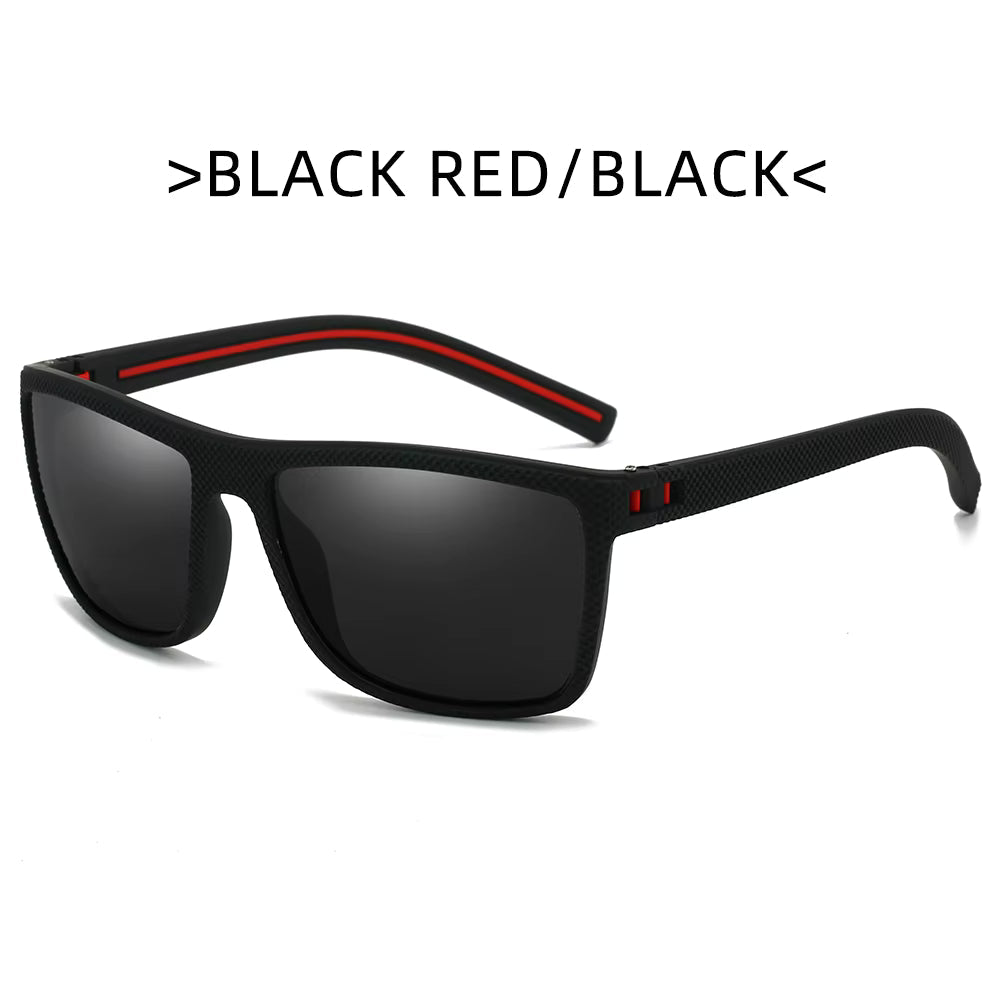 Okaelin T218 Polarized Sport Sunglasses for Men - UV400 Protection Large Square Frame Driving & Fishing Eyewear