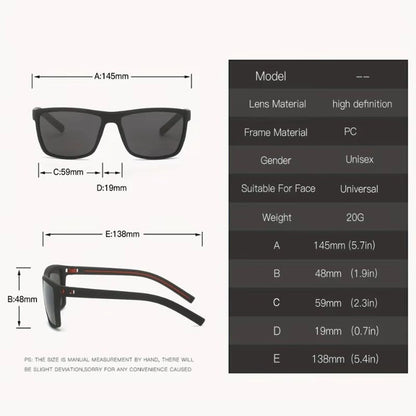 Okaelin T218 Polarized Sport Sunglasses for Men - UV400 Protection Large Square Frame Driving & Fishing Eyewear
