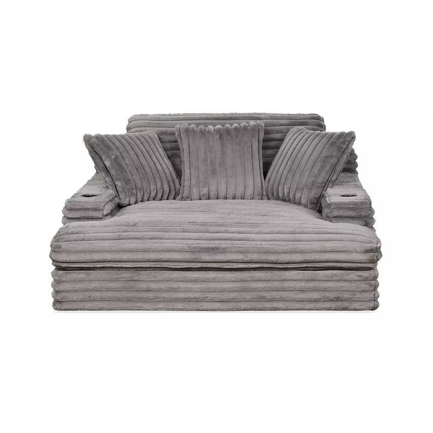 Nestle Chaise Lounge With Dual Cupholders And Charging Ports